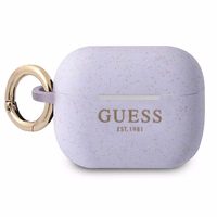 Guess GUAPSGGEU AirPods Pro apvalks violeta/violeta Silikons Spīdumi