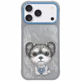 Nimmy Big Eyed Pet 2.0 Suņa viedtālruņa apvalks iPhone 17 Pro Max - pelēka
