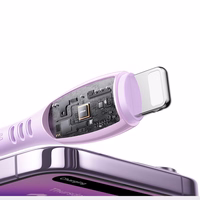 Joyroom S-A59 Vibrant Series 30W USB-C - Lightning kabelis 1.2m - violets