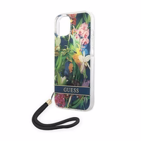 Guess GUOHCP14SHFLSB iPhone 14 6.1 "zils/zils cietais apvalks Ziedu siksna