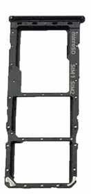 SIM card holder Samsung A505 A50 2019 Prism Crush Melns original (service pack)