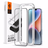 Spigen ALM Glass FC rūdīts stikls iPhone 13 / 13 Pro / 14 – melns