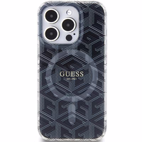 Guess IML GCube MagSafe viedtālruņa apvalks iPhone 15 Pro Max - melns