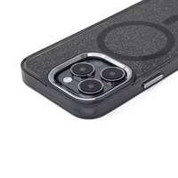 Mirdzošs apvalks MagSafe iPhone 16 Plus - melns ar spīdumiem