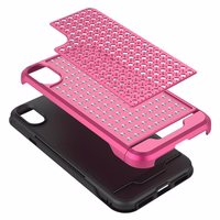 Zizo Star Diamond Hybrid Cover iPhone X (rozā/melns)