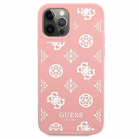 Guess GUHCP12LLSPEWPI iPhone 12 Pro Max 6.7" rozā/rozā cietais apvalks Peonijas kolekcija