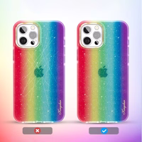 Kingxbar Ombre galinājs apvalks iPhone 12 Pro Max daudzkrāsains