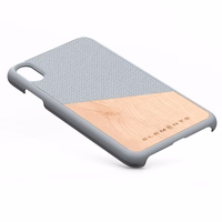 Nordic Elements Original Hel - maciņš iPhone Xs Max with real maple wood (Light Grey)