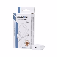 Beline Tīkla lādētājs 1x USB-C 30W + USB-C kabelis balta PD 3.0 BLNCW30C GaN
