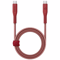 ENERGEA Kabelis Flow USB-C - USB-C1.5m sarkans/red 240W 5A PD Fast Charge