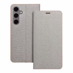 Viedtālruņa apvalks LUNA Book zeltains SAMSUNG S24 FE sudrabains