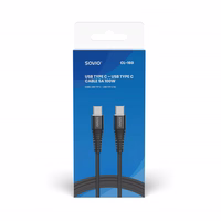 Savio CL-160 USB cable 2 m USB 2.0 USB C - USB C melns