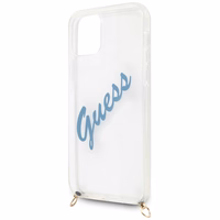 Guess GUHCP12LCRTVSBL iPhone 12 Pro Max 6.7" zils/zils cietais apvalks Script Vintage