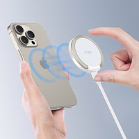 Tech-Protect QI15W-A33 indukcijas lādētājs ar MagSafe un statīvu ar USB-A / USB-C kabeli - balts