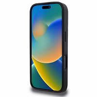 DKNY Vienkāršs sudraba logotips magnētiskais iPhone 16 Pro viedtālruņa apvalks - melns