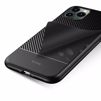 Crong Prestige Carbon Cover - iPhone 11 Pro Max maciņš (melns)