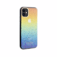Guess IML Facetēts spogulis Disco Iridescent viedtālruņa apvalks iPhone 11 / Xr - daudzkrāsains