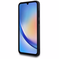 Karl Lagerfeld Saffiano Karl&Choupette Pin viedtālruņa apvalks Samsung Galaxy A35 - melns