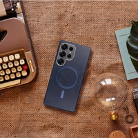 GENTLEMAN MAG COVER Viedtālruņa apvalks, saderīgs ar MagSafe, Samsung A56 tumši zils