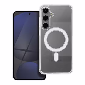 Viedtālruņa apvalks magnētisks ar MagSafe (MID), saderīgs ar SAMSUNG S24 FE, caurspīdīgs