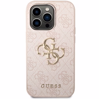 Guess GUHCP15X4GMGPI iPhone 15 Pro Max 6.7" rozā/rozā cietais apvalks 4G Liels Metāla Logotips