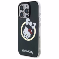 Hello Kitty IML Jautrā lente magnētiskais iPhone 16 Pro Max viedtālruņa apvalks - melns