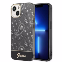 Guess GUHCP14MHGBNHK iPhone 14 Plus 6.7 "melns/melns cietais apvalks Bandana Paisley