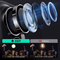 ESR Armorite rūdītais stikls iPhone 16 / 16 Plus kamerai - melns