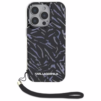 Karl Lagerfeld Zebra With Cord viedtālruņa apvalks iPhone 16 Pro Max - violets