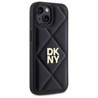 DKNY Quilted Stack Logo viedtālruņa apvalks iPhone 14 - melns