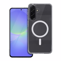 Viedtālruņa apvalks Drop Glue krāsains gredzenveida Magnētiskais vāciņš ar MagSafe, piemērots SAMSUNG A36, balts