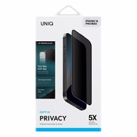 Uniq Optix privātuma rūdīta stikla aizsargs ar privātuma aplikatoru iPhone 16 Pro Max