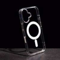 Anti Shock 1,5 mm Mag maciņš for iPhone 16 6,1" caurspīdīgs big hole + button