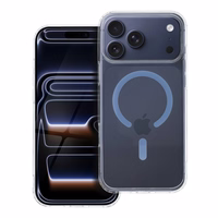 Drop Glue Krāsains Gredzens Magnētiskais Viedtālruņa apvalks saderīgs ar MagSafe IPHONE 17 Pro Max gaiši zila