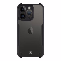 Tactical Quantum Stealth Maciņš for Apple iPhone 14 Pro Caurspīdīgs/Melns