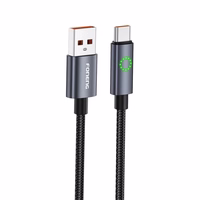 FONENG kabelis XS08 USB-C 3A 1.2M melns