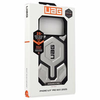 UAG Urban Armor Gear viedtālruņa apvalks MONARCH PRO ar MagSafe saderīgs IPHONE 17 Pro Max titāna krāsā