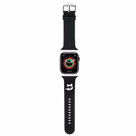 Karl Lagerfeld 3D Rubber Choupette Head Siksniņa for Apple Watch 42/44/45/49mm - Melns