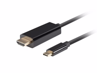 LANBERG CABLE USB-C(M)->HDMI(M) 1M 4K 60HZ melns