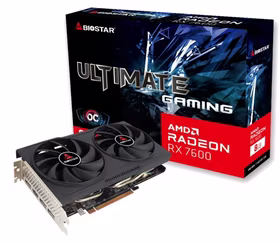 Videokarte BIOSTAR AMD Radeon RX 7600 2318 MHz 8 GB GDDR6 128 bit PCIe 4.0