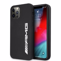 AMG silikona liels logotips apvalks iPhone 12 Pro Max - melns