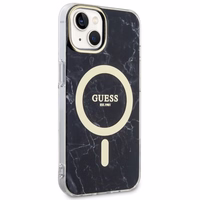 Guess GUHMP14MPCUMAK iPhone 14 Plus 6.7" Viedtālruņa apvalks melns marmors Magnētiskais