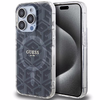 Guess IML GCube Magnētiskais apvalks iPhone 15 Pro - melns