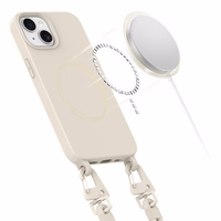 Tech-Protect MagNecklace Magnētiskais iPhone 15 viedtālruņa apvalks - bēšs