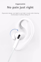 JELLICO vadu austiņas EP3A Lightning ar mikrofonu 1.2M Balts