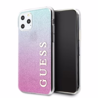 Guess GUHCN58PCUGLPBL iPhone 11 Pro - rozā/meln gradient Glitter