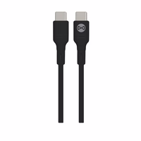Forever CC-06 PD QC auto lādētājs 1x USB-C 1x USB 20W melns + USB-C - USB-C kabelis 60W