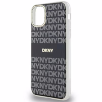 DKNY IML mono un svītras magnētiskais viedtālruņa apvalks iPhone 11 / Xr - melns