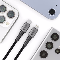 Tech-Protect UltraBoost DNA USB-C / Lightning PD27W/3A kabelis 100 cm - pelēks