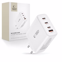 Tech-Protect NC100W-GAN lādētājs GaN 3x USB-C PD 100W / USB-A QC 3.0 - balts